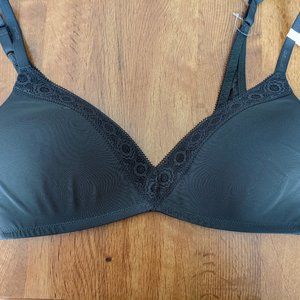 Aerie Wireless Bra Charcoal Grey Lace 34D NWT